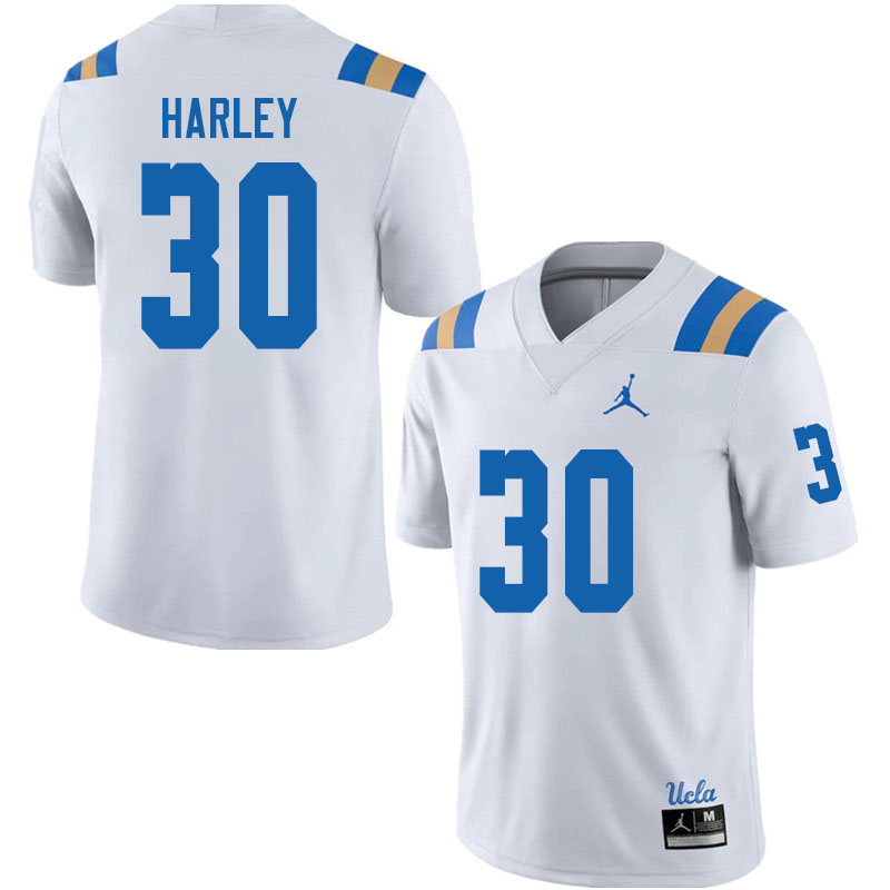 Jordan Brand Men #30 Jax Harley UCLA Bruins College Football Jerseys Sale-White - Click Image to Close